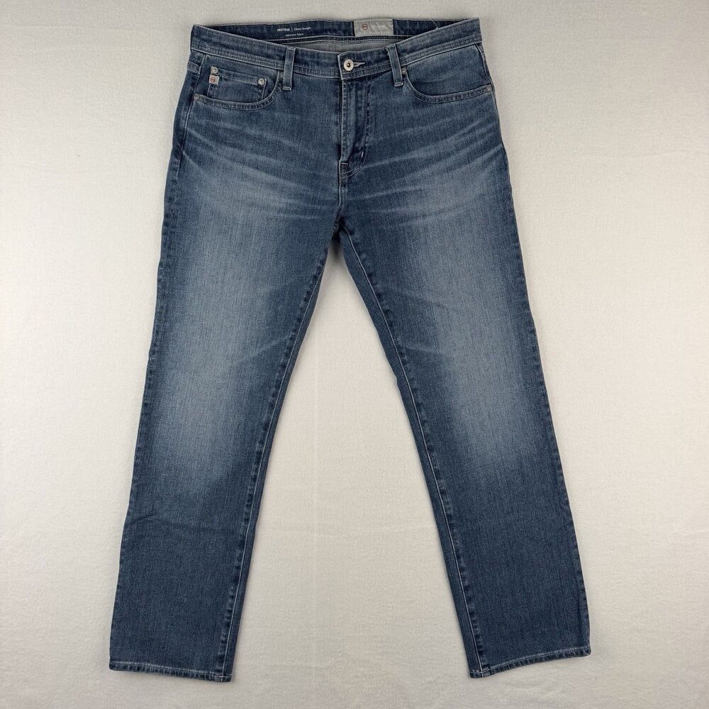 AG Adriano Goldschmied Mens Jeans 33x32 Blue The Protege Straight Leg USA